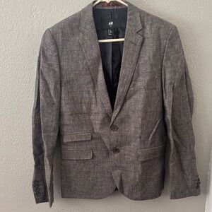 H&M Men's Gray Textured Blazer